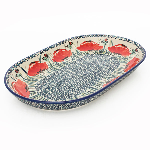 Półmisek do wędlin duży PD01 duże czerwone maki
