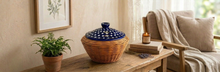 Załaduj obraz do przeglądarki galerii, KOSZ WILKINOWY Z CERAMICZNĄ POKRYWĄ