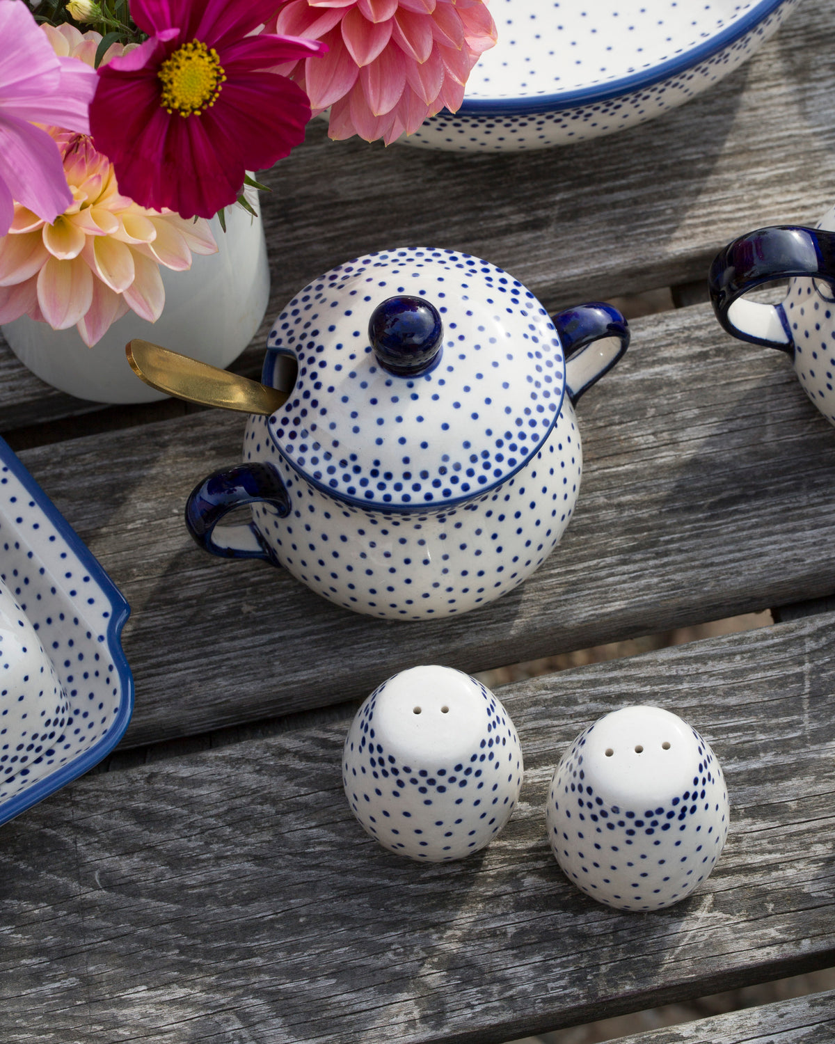Cukiernica ceramiczna 61A w kropeczki