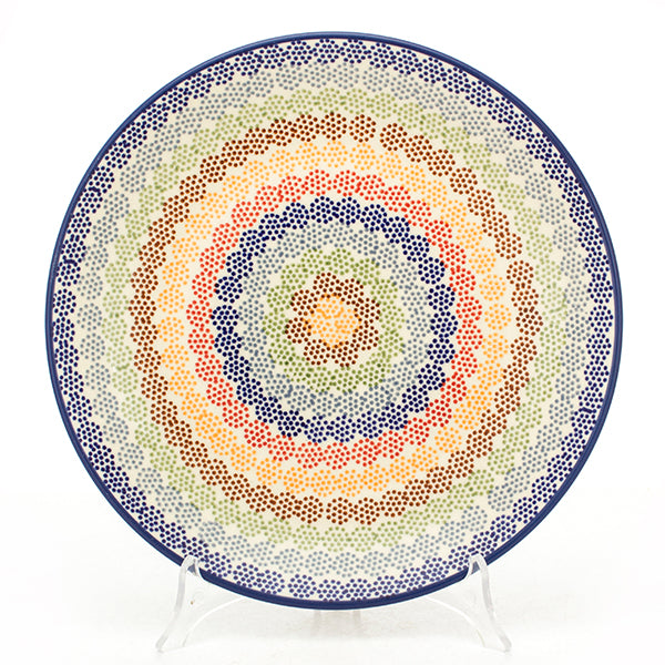 Talerz obiadowy 26 cm AS37 w kolorowe kropeczki